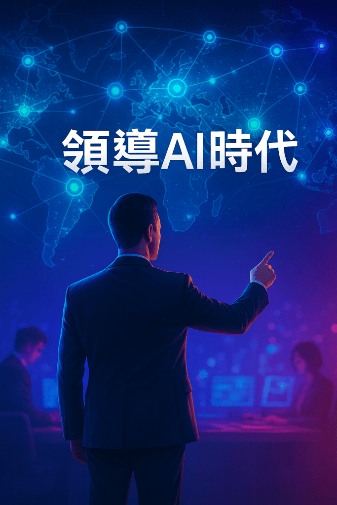 象徵領導者掌握AI趨勢、帶領未來團隊的視覺畫面