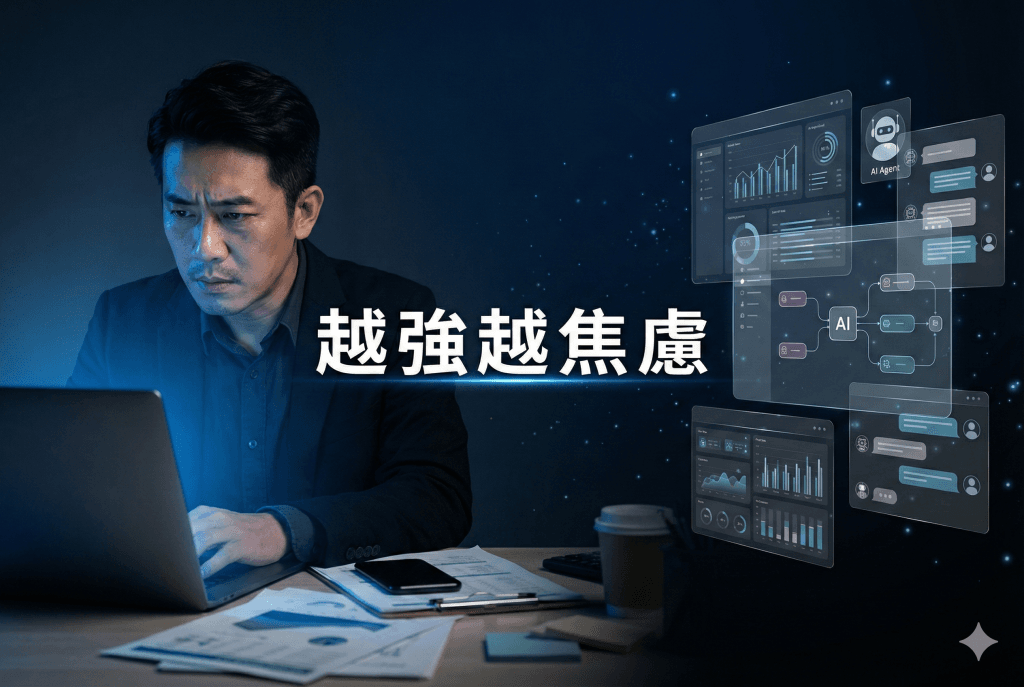 AI 越強創業者卻更焦慮的科技商業主題封面圖ai-agent-creative-anxiety-business-workflow