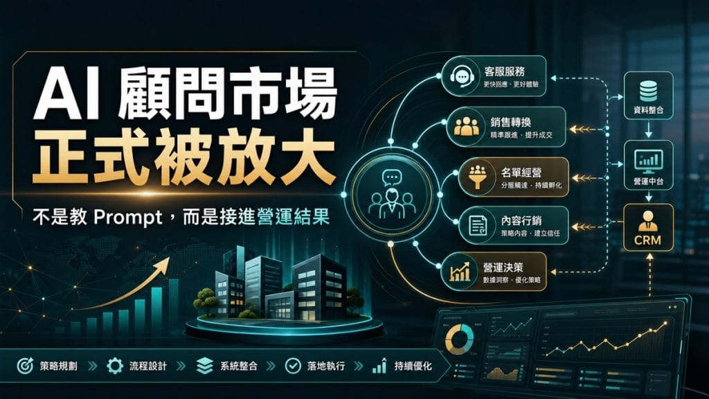 鄭錦聰老師說明OpenAI 推出 Partner Network：AI 顧問市場正式被放大，搭配 AI 工作系統、權限邊界、驗收標準與升級回報流程圖示