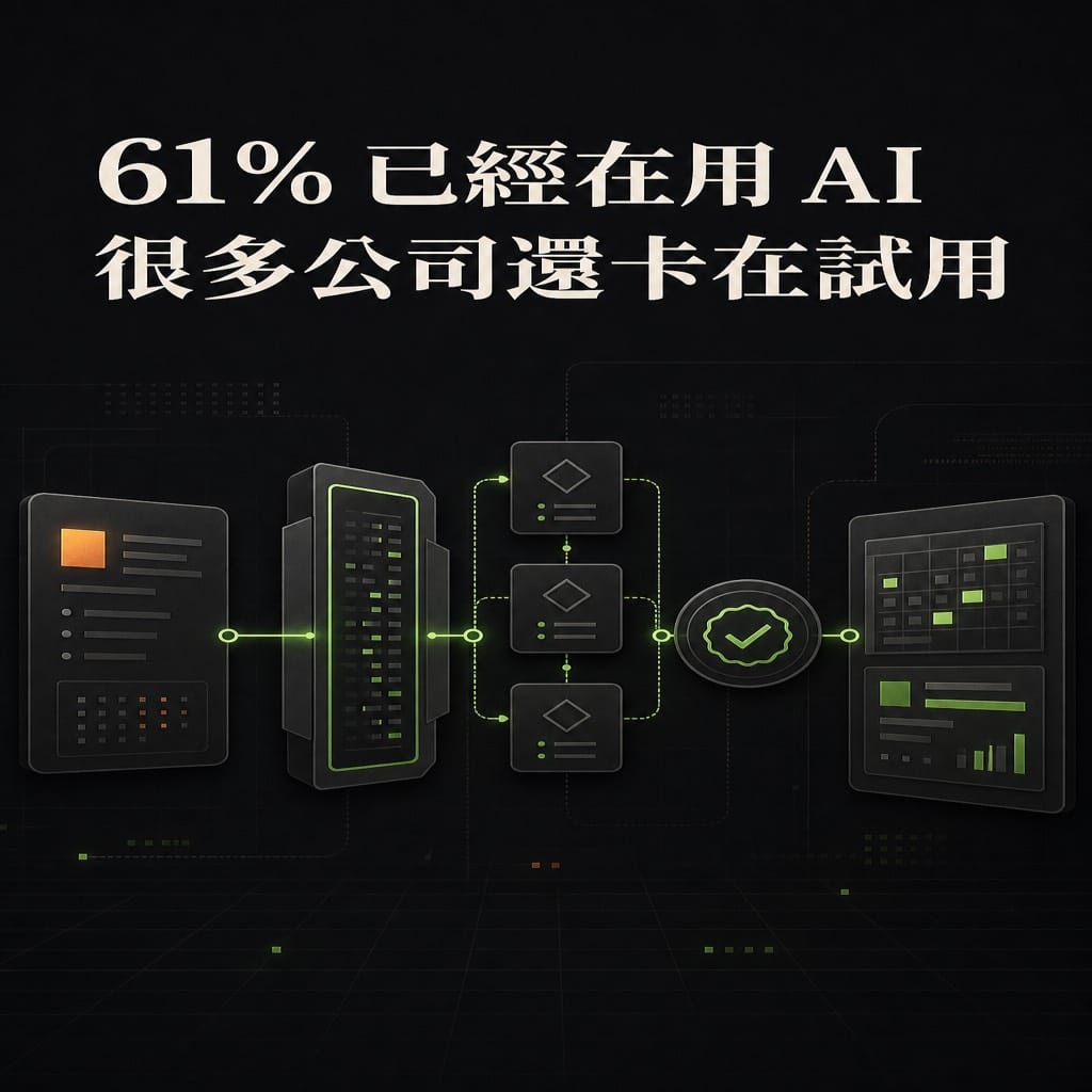 中小企業導入 AI 為什麼一直停在試用？先把一個任務跑完：為什麼很多 AI 試驗停在展示，進不了每天的工作