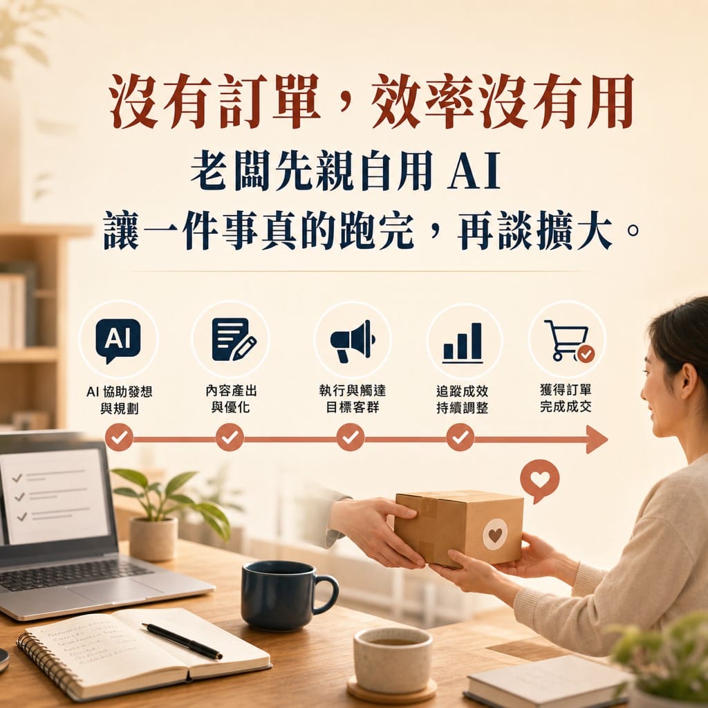 AI 不只是工具：中小企業要先替 AI 劃出一份能被驗收的工作：你可能也正在想這幾件事