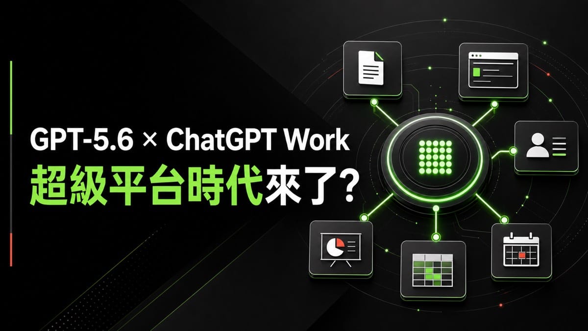 鄭錦聰老師說明GPT-5.6 與 ChatGPT 超級平台,會怎麼改變未來?,搭配 AI 工作系統、權限邊界、驗收標準與升級回報流程圖示