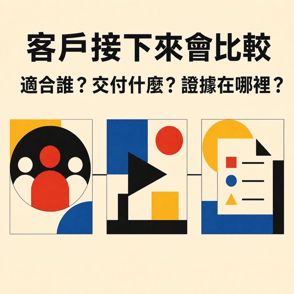 AI 搜尋推薦你之後,客戶怎麼比較?先做一頁可核對的服務證據