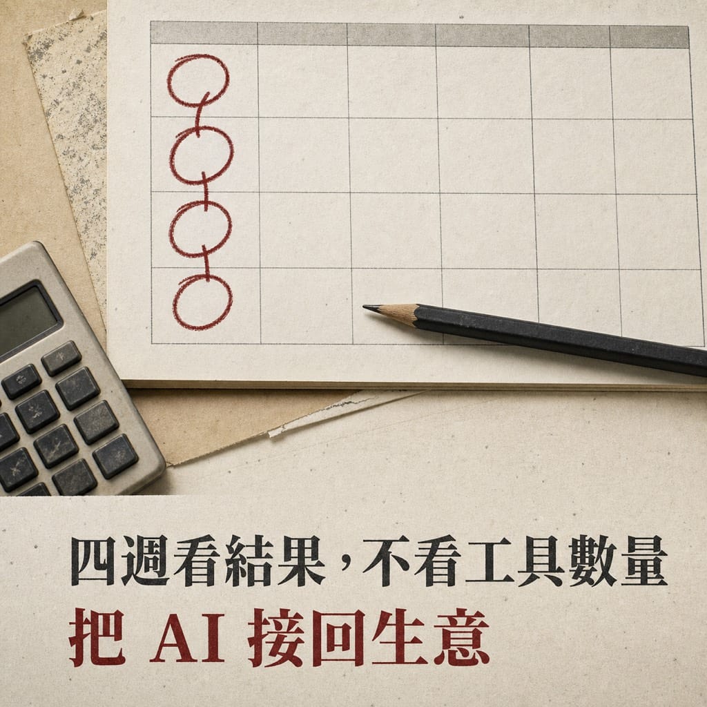 AI 不是免費員工:我現在最怕的,不是訂閱太貴,而是不知道它有沒有賺錢:老闆通常會先問這四件事