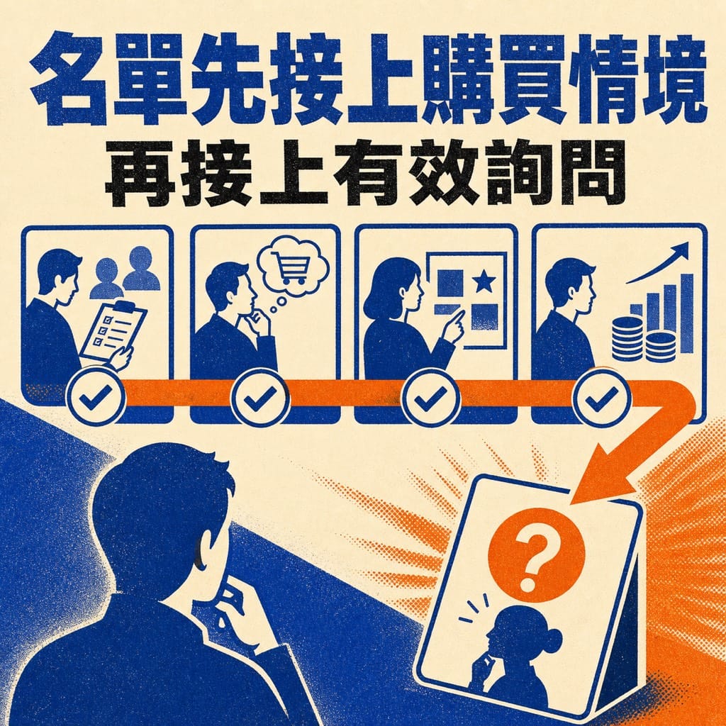 名單做了一大堆，為什麼還是找不到真正會買的製造業客戶？先做四欄驗收
