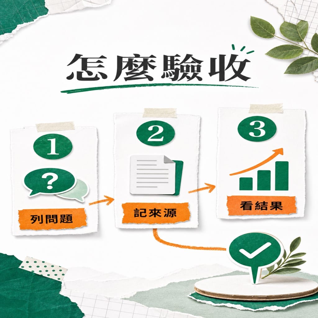 AI 可見度不是一個分數：老闆要驗收的是證據能不能接到詢問