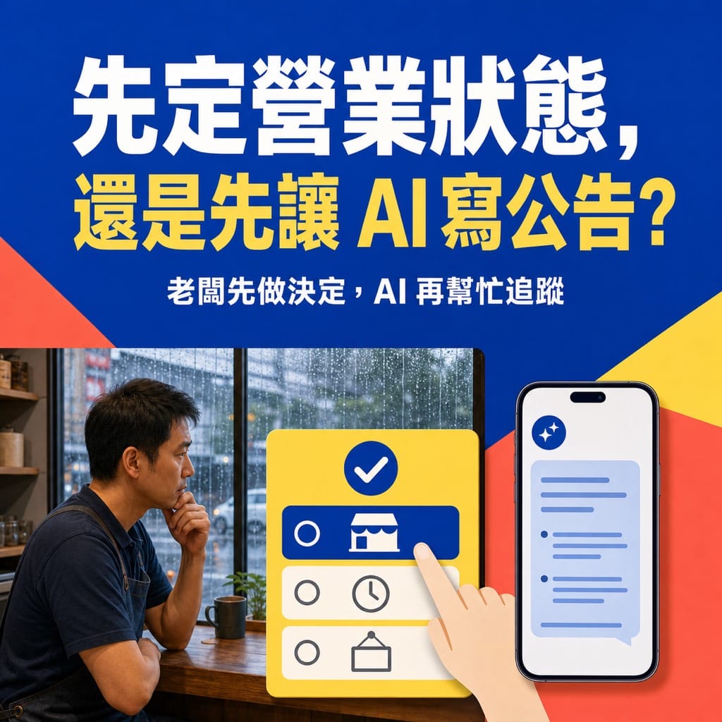 高雄豪雨停班停課後,店家先做的不是 AI 貼文,而是把營業決定說清楚