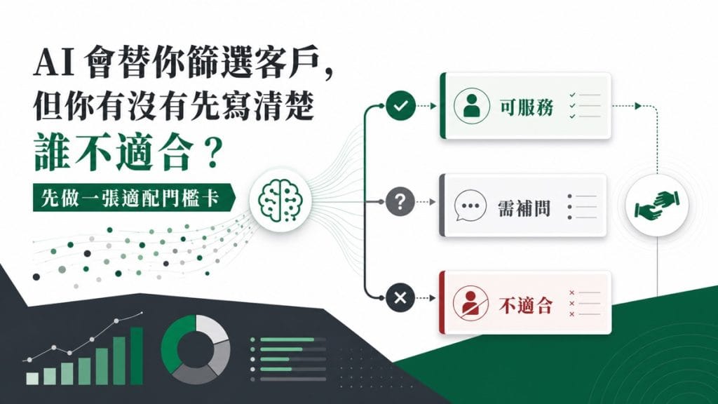 AI 會替你篩選客戶，但你有沒有先寫清楚誰不適合？