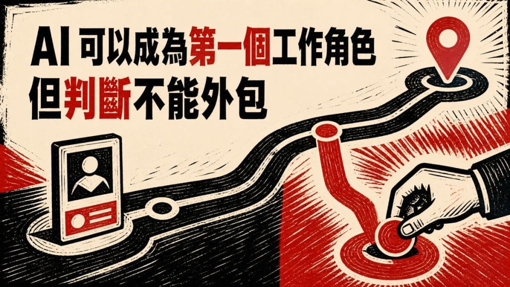 AI 可以成為一人公司的第一個工作角色，但判斷不能外包