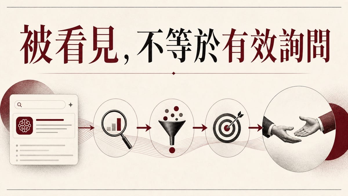 AI 搜尋帶來曝光後，為什麼還沒有有效詢問？