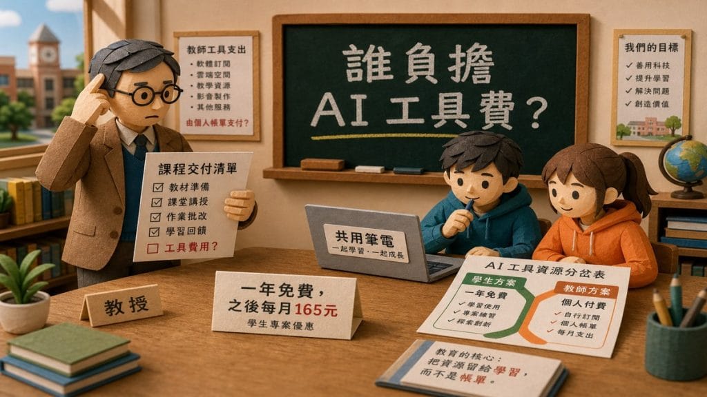 學生開始拿到免費 AI，教授卻還在把工具當成個人帳單？