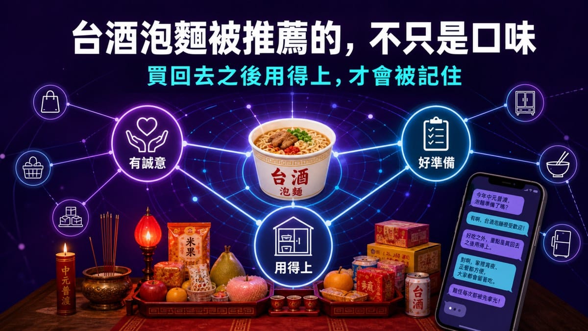 台酒泡麵為什麼會被反覆推薦?小店要賣的,可能不是口味而是「買回去之後用得上」
