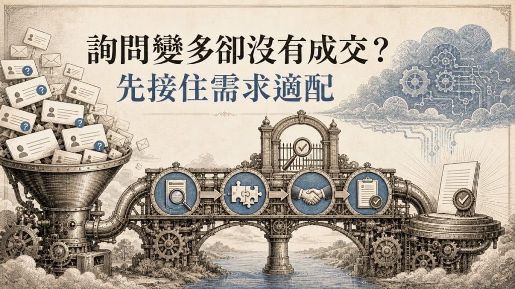詢問變多卻沒有成交？AI 應先接住需求適配，不是先追更多名單