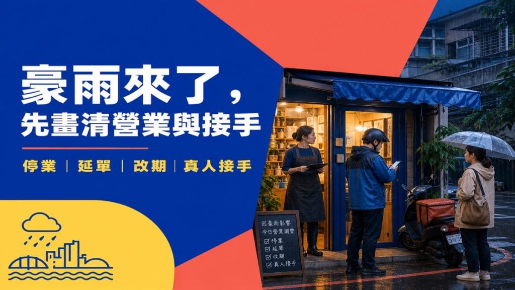 高雄豪雨停班停課後，店家先做的不是 AI 貼文，而是把營業決定說清楚