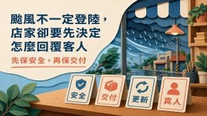 颱風不一定登陸,店家卻要先決定怎麼回覆客人