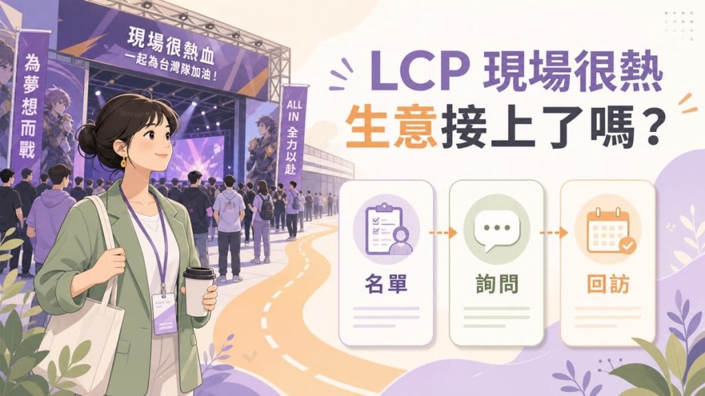 人很多，不等於生意接上了：從 LCP 冠軍賽看活動流量的下一步