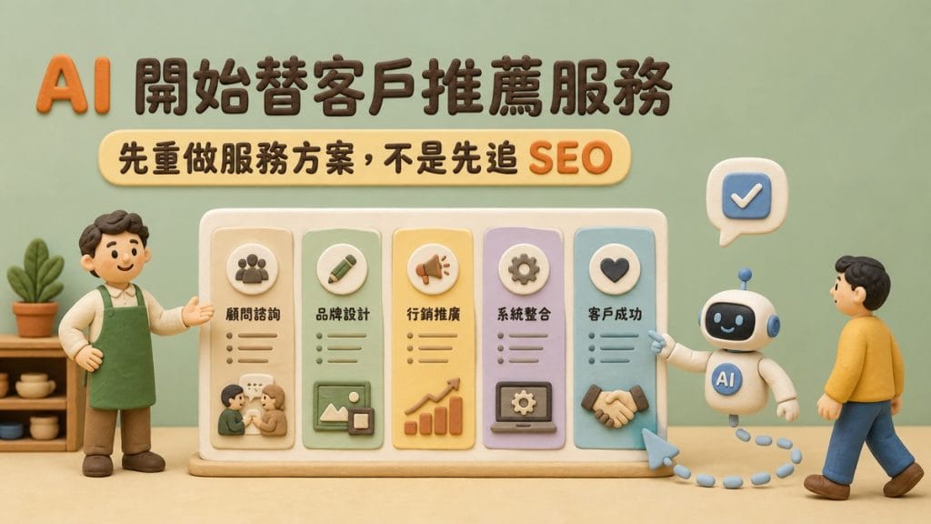 AI 開始替客戶推薦服務後，老闆先重做的不是 SEO，而是服務方案