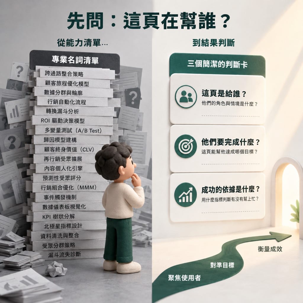 服務頁第一段要先寫你會什麼,還是客戶會得到什麼?