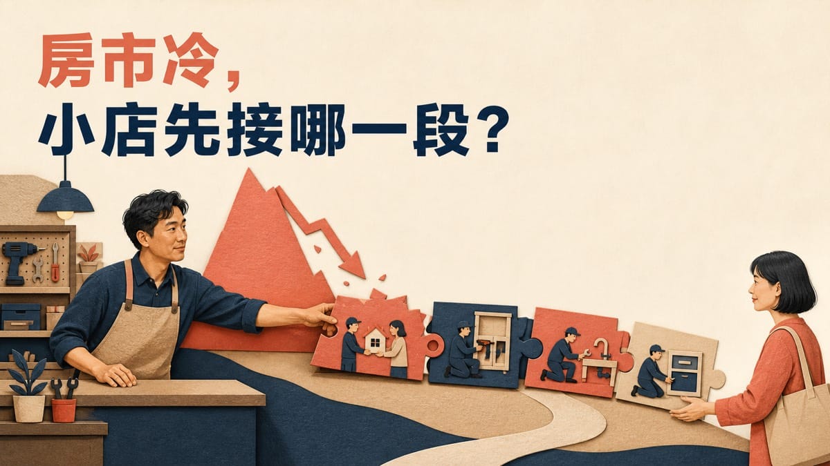 房市冷，不只是少賣幾台家電：小店先把一次裝修需求拆成可續接的服務