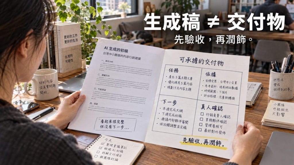AI 做完的內容，可以直接交給客戶嗎？