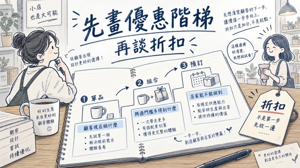小店做活動，先把折扣做大，還是先設計優惠階梯？