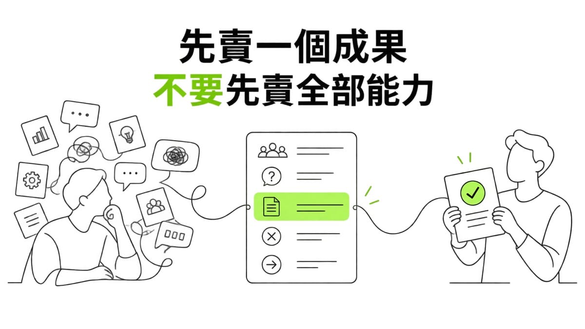 不會寫程式的顧問，如何用 AI 把專業做成第一項可出售服務？