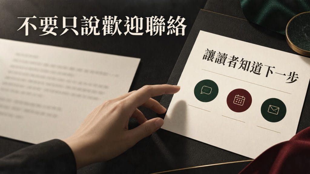 AI 服務文案結尾怎麼寫，讀者才知道下一步？