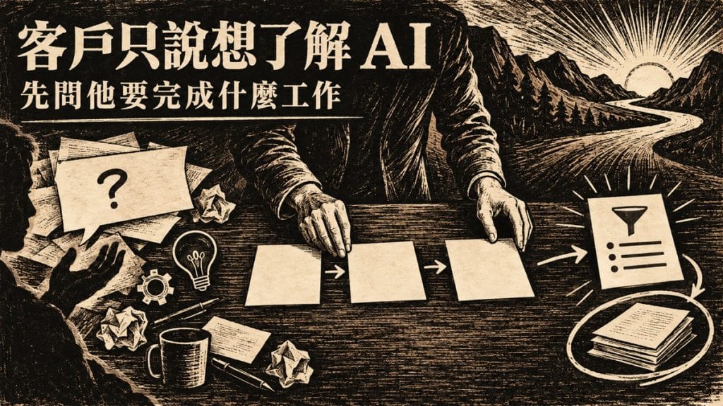 客戶只說想了解 AI，第一句要怎麼回才接得住？