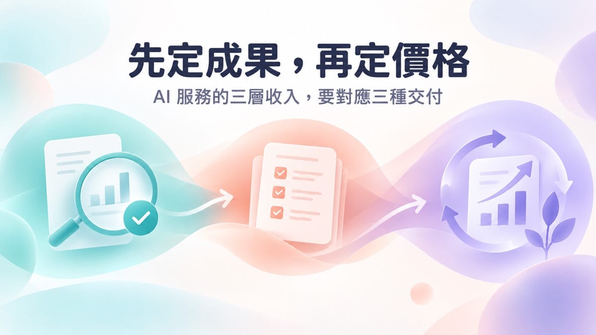 AI 服務怎麼設計價格、交付與後續收入?