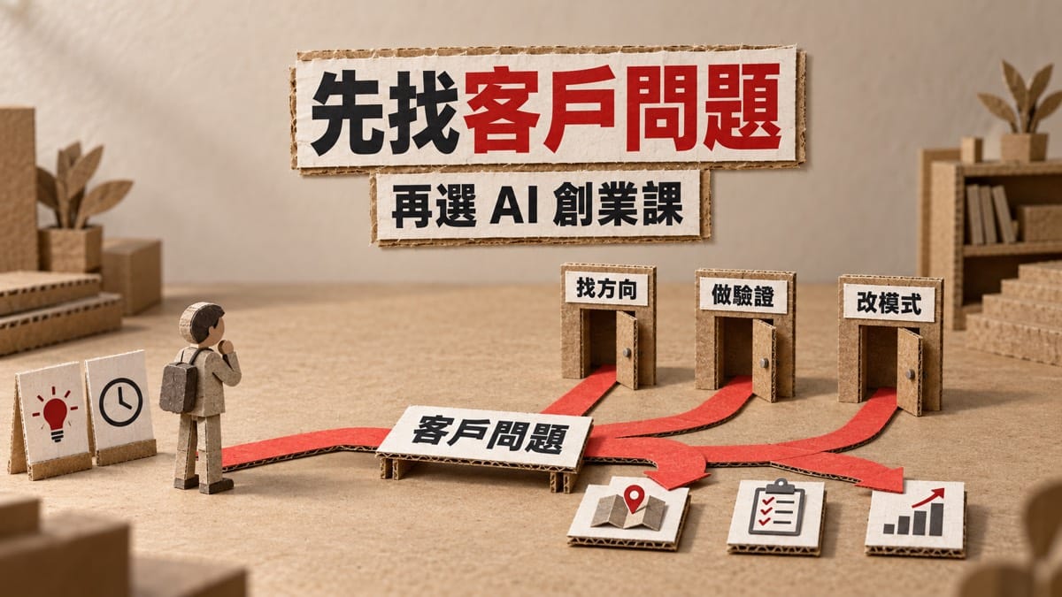 我有專業,卻不知道做什麼生意,AI 創業課該怎麼選?