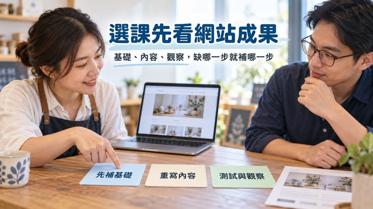 我想學 AISEO/GEO,課程怎麼選才會做出網站成果?