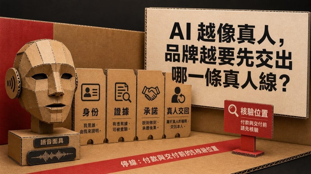 AI 越像真人，品牌越要先交出哪一條真人線？