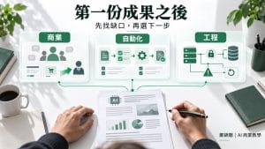 AI 做出第一份成果後,下一個缺口要補商業、自動化還是工程?