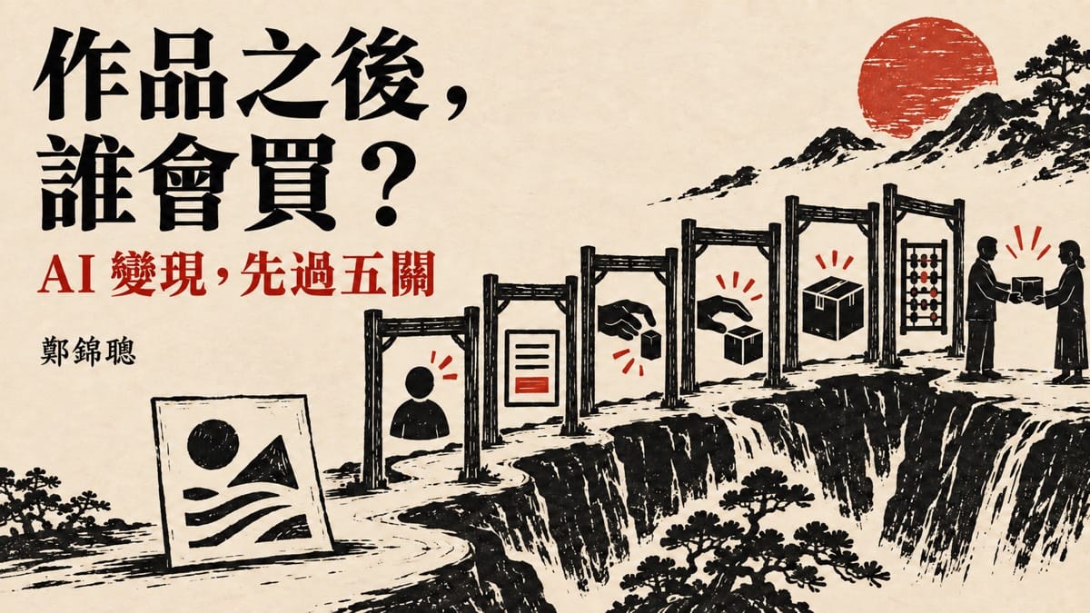 AI 變現課只教你做出作品，真的夠嗎？先看作品後面還有沒有五關