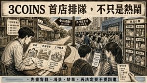 3COINS 首店排隊，不只是熱鬧：小店要先決定賣什麼價值？