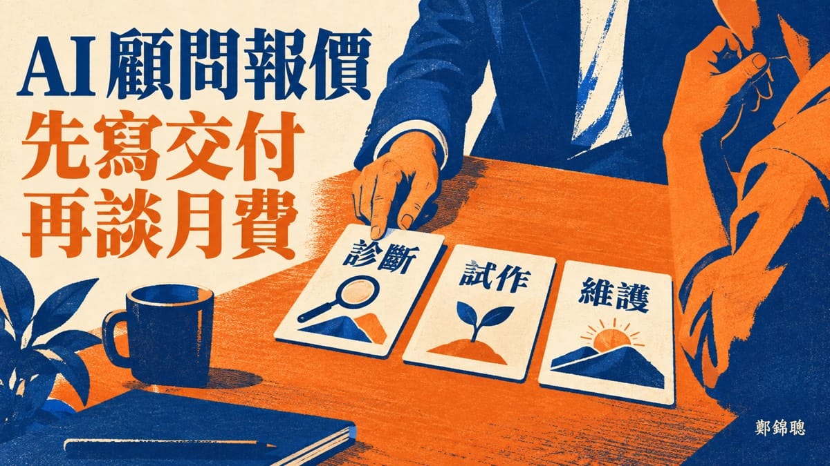 AI 顧問服務怎麼報價?把診斷、試作與持續交付拆開