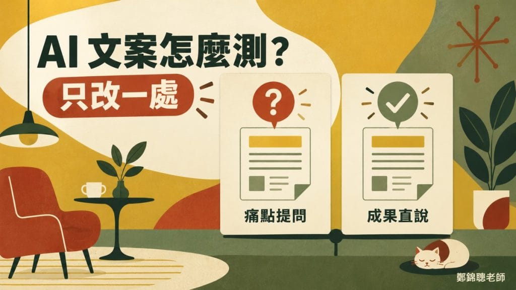 AI 寫的廣告文案怎麼測？用一張卡只比較一個改動