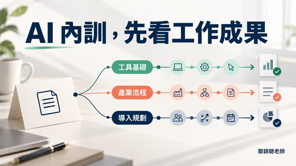 公司找 AI 內訓,該選工具實作、產業工作坊,還是 AI 導入規劃班?