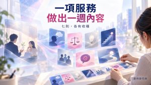如何從一項服務做出一週內容?用 AI 寫出七則各有用途的貼文