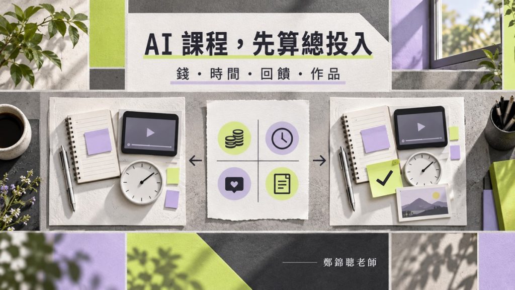 AI 課程價格差很多，怎麼比較內容與實際價值？先算總投入，再看帶走什麼