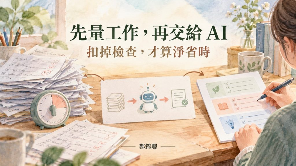 想試 AI 同事，第一項工作怎麼挑才知道值不值得？一張淨省時試跑卡