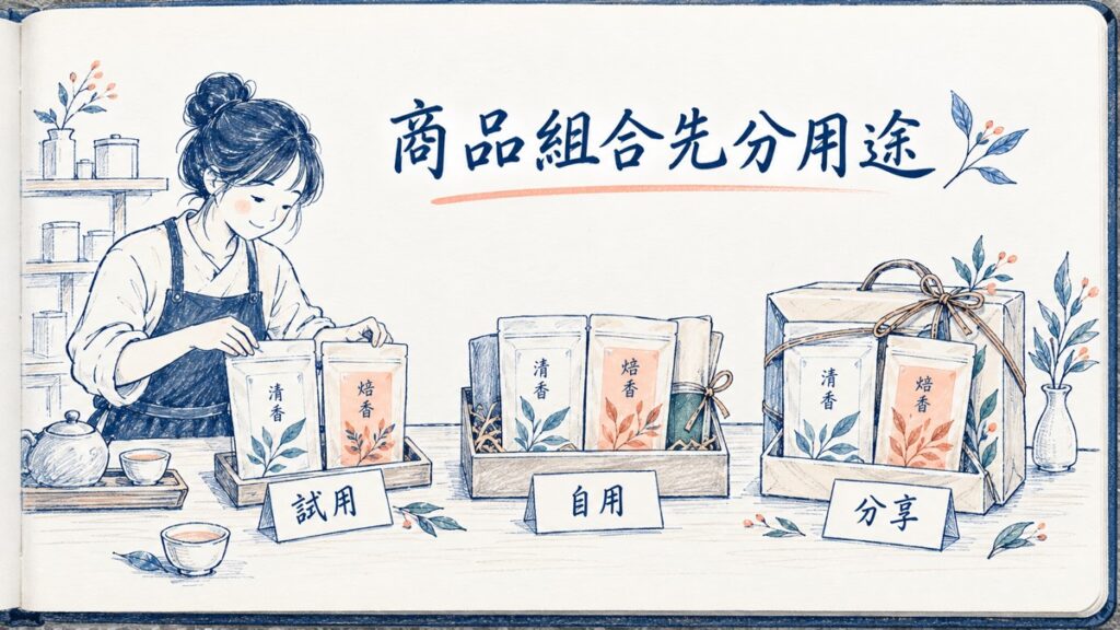 商品組合怎麼設計？先按顧客用途分出試用、自用與分享組