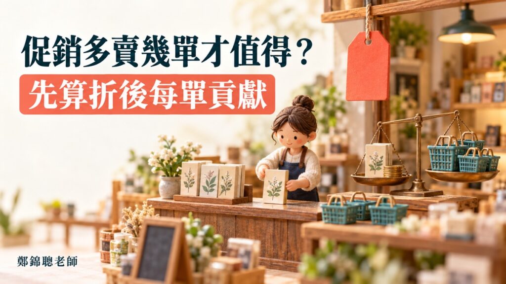 促銷多賣多少才值得？用每筆訂單算出折扣底線