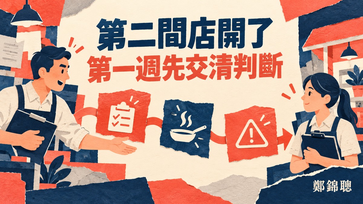 第二間店開了，第一週怎麼讓品質不只靠老闆盯？用一張交接卡